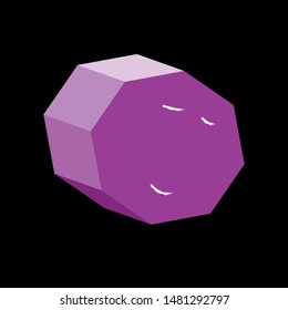 Smiling cubic vector on black background