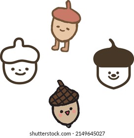 smiling cute arcon character and line hand drawing 