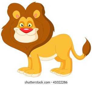 a smiling cute lion