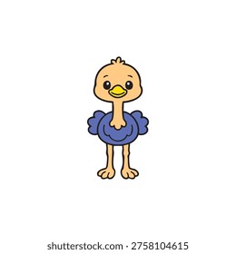 smiling cute ostrich vector illustration