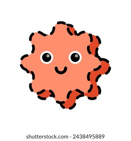 smiling cute star 3d cartoon. Vector illustration.