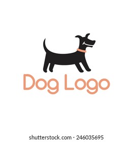 Smiling dachshund. Abstract Dog Logo Design Template. Vector Illustration.