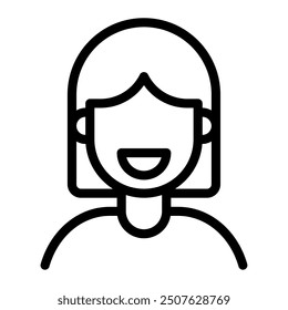 Smiling Diversity Avatars icon illustration