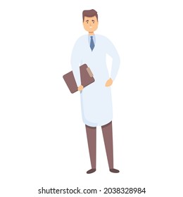 Smiling doctor icon cartoon vector. Man family. Hospital care