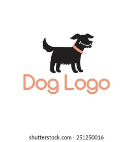 Smiling dog. Abstract Dog Logo Design Template. Vector Illustration.