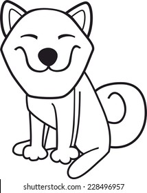 smiling dog coloring