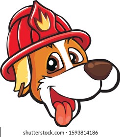 dog fireman hat