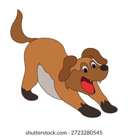 Ein lächelnder Hund einzeln auf weißem Hintergrund
