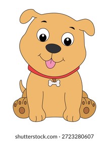 Smiling dog isolated on a white background