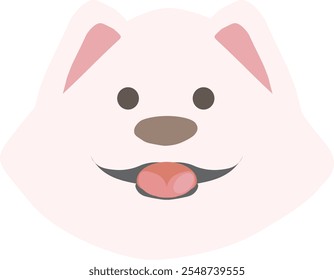 Smiling dog vector. A mesmerizing look.