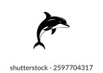 Smiling Dolphin vector logo design