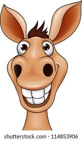 Smiling donkey head