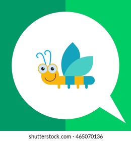 Smiling dragonfly icon