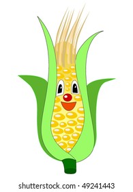 smiling ear of corn