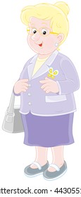 Smiling elderly lady
