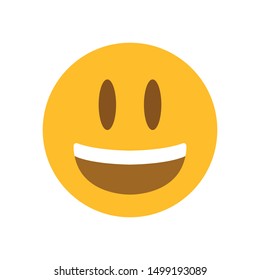 Smiling Emoji Face Vector Illustration