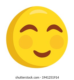 Smiling Emoji Icon Illustration. Happy Vector Symbol Emoticon Design Doodle Vector.