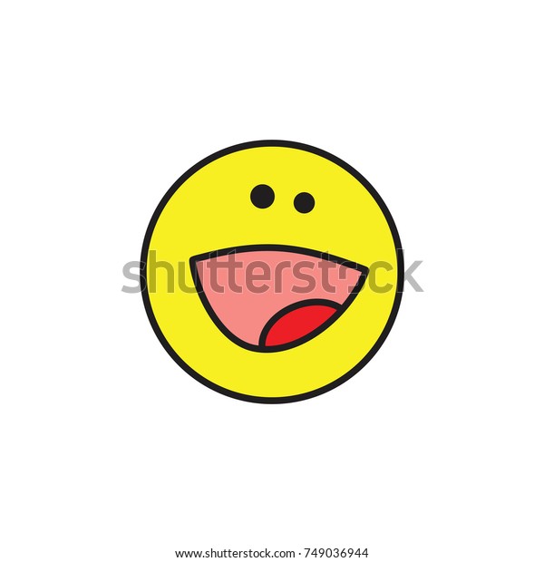 Smiling Emoji Open Mouth Stock Vector (Royalty Free) 749036944 ...