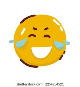 smiling emoji with open mouth laughing emoticon
