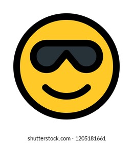 Smiling Emoji Sunglasses Stock Vector (Royalty Free) 1205181661 ...