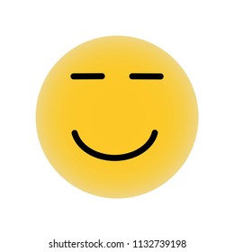 Smiling emoji vector icon. Simple element illustration. Smiling emoji symbol design. Can be used for web and mobile.