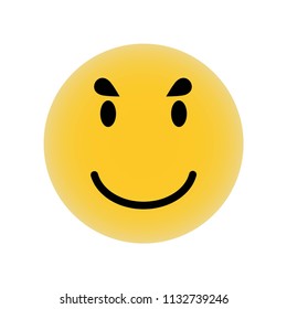Smiling emoji vector icon. Simple element illustration. Smiling emoji symbol design. Can be used for web and mobile.
