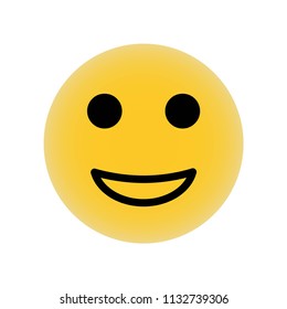 Smiling emoji vector icon. Simple element illustration. Smiling emoji symbol design. Can be used for web and mobile.