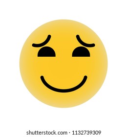 Smiling emoji vector icon. Simple element illustration. Smiling emoji symbol design. Can be used for web and mobile.