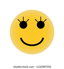 Smiling emoji vector icon. Simple element illustration. Smiling emoji symbol design. Can be used for web and mobile.