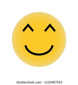 Smiling emoji vector icon. Simple element illustration. Smiling emoji symbol design. Can be used for web and mobile.