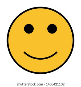 smiling emoticon flat style icon