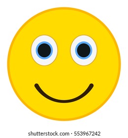 Smiling Emoticon Happy Eyes Trendy Flat Stock Vector (Royalty Free ...