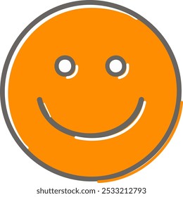 Ícone de emoticon sorridente. Ilustração vetorial. Estilo de design plano.