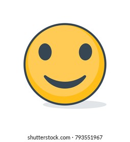 Smiling emoticon illustration