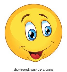 smiling emoticon. vector illustration