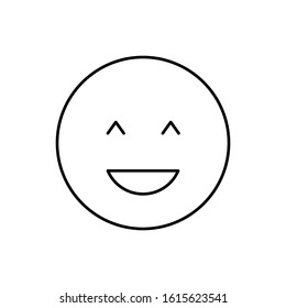 Smiling, emotions icon. Simple line, outline vector expression of mood icons for ui and ux, website or mobile application
