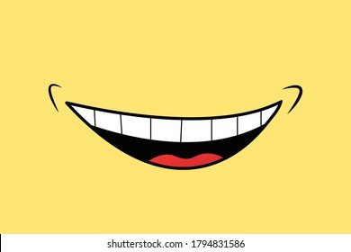 	
smiling everyday National big happiness Fun, face emoticon, smiling lips, always smile, funny emoticon, smile vector illustration