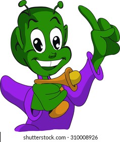 Smiling Extraterrestrial kid