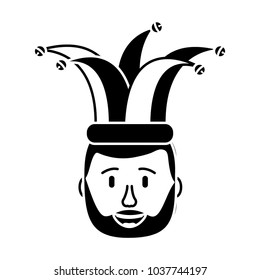 smiling face beard man with hat happy