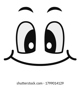 Smiling Face Cartoon Style Vector Stock Vector (Royalty Free ...