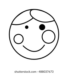 smiling face drawn design