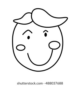smiling face drawn design