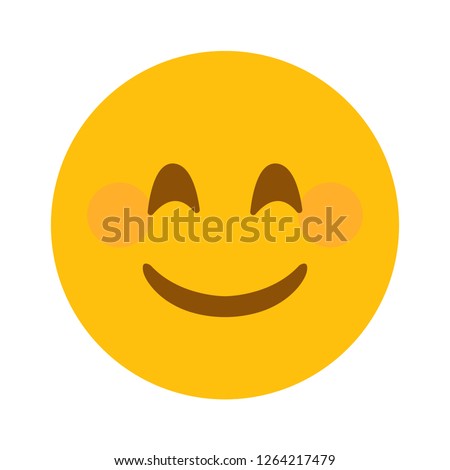 Smiling face emoji vector