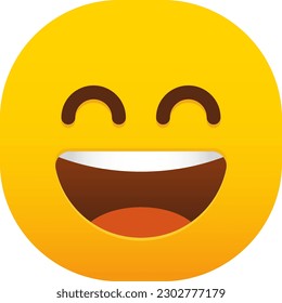 Smiling face emoji vector emoticon