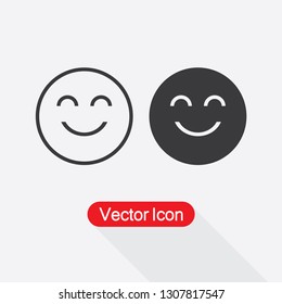 Smiling Face With Smiling Eyes Icon Vector Illustration Eps10