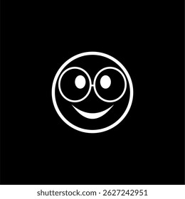 Smiling Face with Glasses Vector Icon
