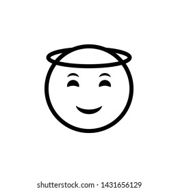 Smiling Face With Halo Vector Illustration