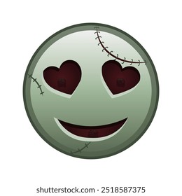 Smiling face with heart eyes Large size of zombie halloween emoji