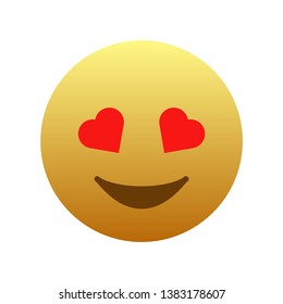 Smiling Face With Heart-Eyes Social Media Emoji. Modern Simple Vector For Web Site Or Mobile App