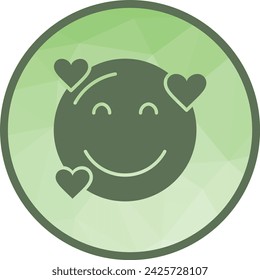 Smiling Face with Hearts icon image. Suitable for mobile application web application and print media.